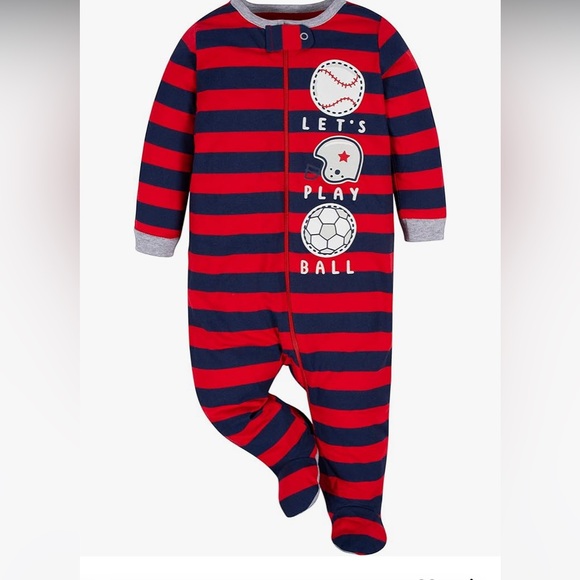 LOT - 4 PACK GERBER 100% COTTON BABY BOY SPORTS ONESIES NEW WITH TAGS 6-9 MONTHS - Picture 8 of 10